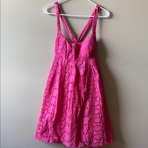 INC Concepts pink lace dress Sz 8P